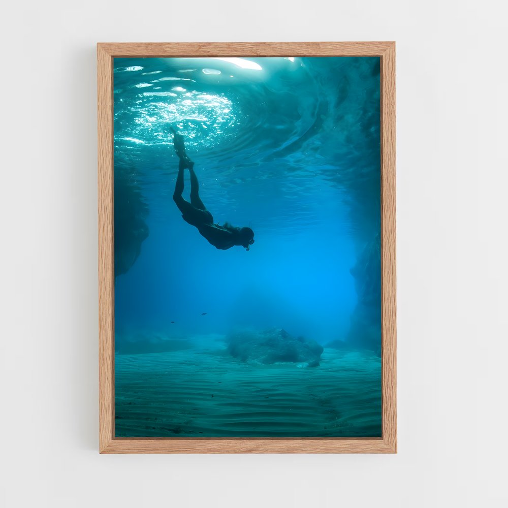 Poster Plongée Mystérieuse – affiche Plongée en apnée (vue 4)